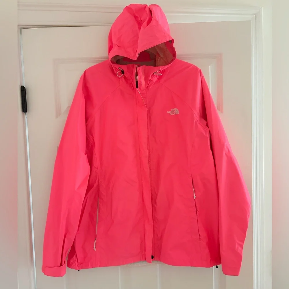 The North Face Women's Vibrant Pink Wind Rain Jacket XL - Picture 1 of 10